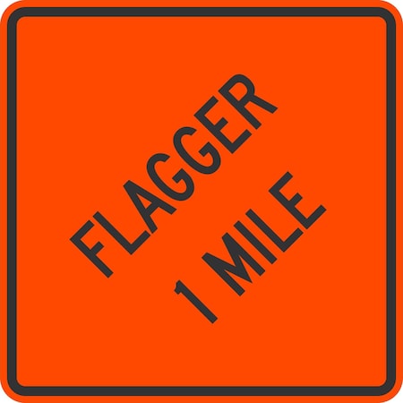 Lyle Flagger 1 Mile, 36x36, Engineer Grade, Orange G-16099-EG_36x36