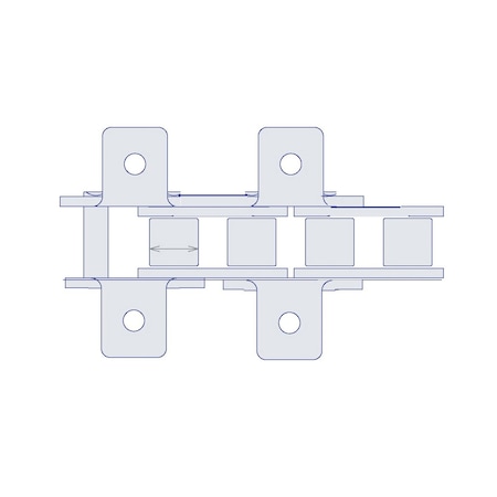 Hkk Chain HKK Riveted Single Pitch Standard w/K-1 Att Every 2nd P on Pin Link, 1.25P, .75 Dia x .75 W RC100RK1E2P