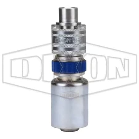 Dixon Dix-Lock N Series Bowes Interchange Quick Disconnect Coupler with Male Locking Head Ferrule, Steel, N4S6-LS-WF