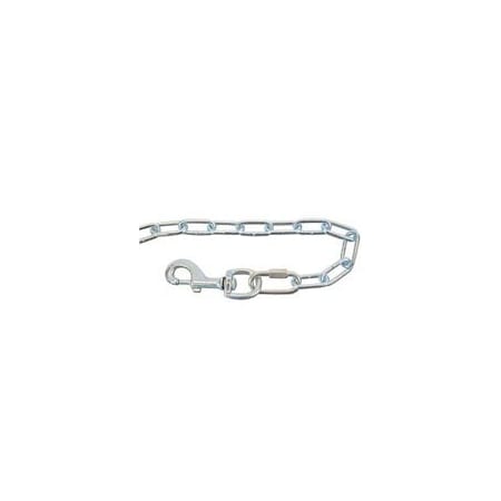 Koch Filter Pet Tie-Out Chain, Double Loop, Swivel Snap End, 15 ft L Belt/Cable, For: Large Dogs Up to 85 lb A20321