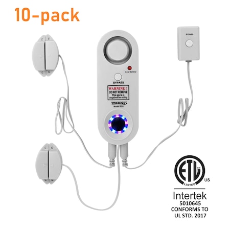 Techko Strobe Safe Pool Alarm for use on Gate, Door, Window or other Pool Entryway , 10PK S287 (10-pack)
