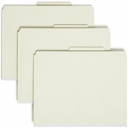Smead 3 Expansion Classification Folders, Letter, Eight-Section, Gray-Green, 10/Box 14091