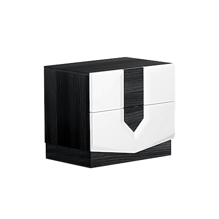 Homeroots 21" Gray Wood Two Drawer Nightstand 384011