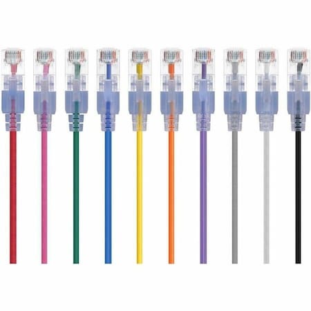 Monoprice SlimRun Cat6A Ethernet Patch Cable - Snagless RJ45_ UTP_ Pure Bare Cop 29478