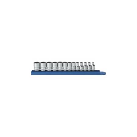 Gearwrench Stnd Mtrc Socket Set, 1/4", 13 pcs. 80306