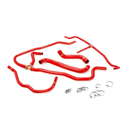 Hps Performance High Temp Reinforced Silicone Radiator and Heater Coolant Hose Kit, Red,  57-1277-RED