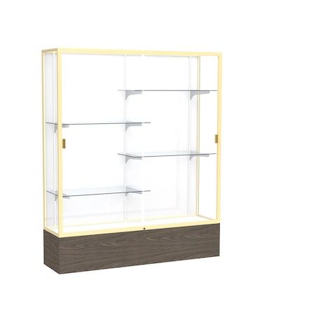 Ghent Floor Display Case 60x72x16, White, Champange 2075WB-GD-WV