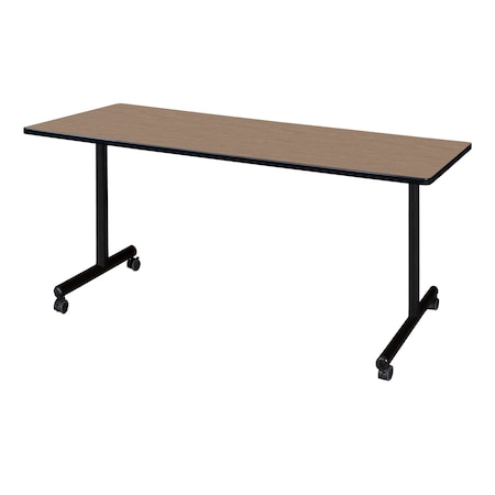 Regency Kobe Mobile T-Base Training Seminar Table, 72 in W, 30 in L, Neo Walnut MKTRCC7230NO