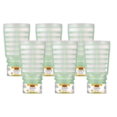 Rubbermaid Commercial CirculAir 90 Passive Air Care Refill, Citrus, 1.62 oz, 6PK FG402113