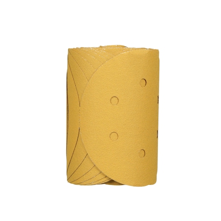 3M Gold Film Disc Roll Dust Free, 01383, 6 in, P80, 100 discs per roll, 4PK 225L