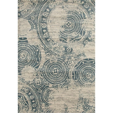 Art Carpet 2 x 4 ft. Milan Collection Coins Woven Area Rug, Blue 23944