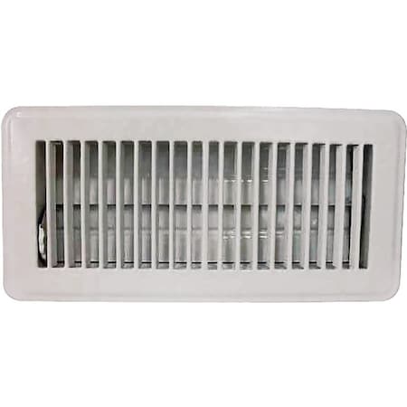 Worldwide Sourcing Register Floor 4X10In Wht FR01-4X10W