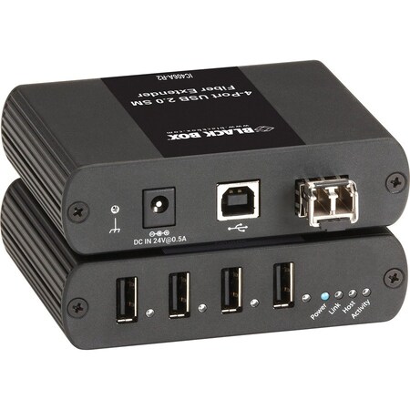 Black Box Black Box USB Extender, 4-Port, Singlemode IC406A-R2