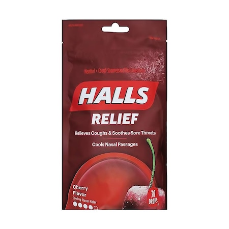 Halls Cough Drops 5.8mg Cherry, 30PK 1235456