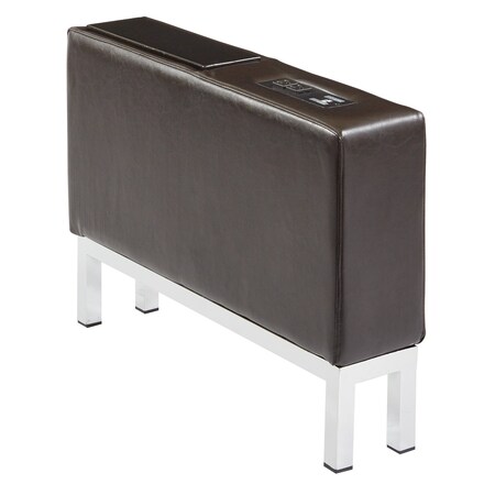 Osp Home Furnishings Wall Street  Charging Center Console, Espresso WST51P-E34