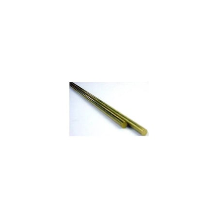 K&S Precision Metals Decorative Metal Rod, 1/32 in Dia, 12 in L, 260 Brass, 260 Grade Mill, 5PK 8160