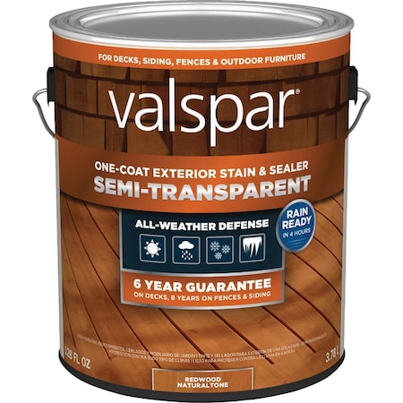 Valspar Semi Transparent Deck Stain Redwood 1 Gal. VL1028084-16