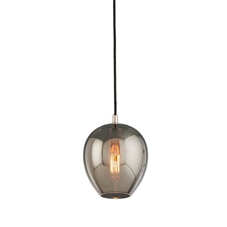 Troy Lighting Odyssey 1 Light Pendant 7 In. Textured Black & Polish Nickel F4293-TBK/PN