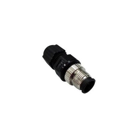 Moxa M12 D-coded connector, quickon type, 8-pin male, IP67-rated M12A-8PMM-IP67