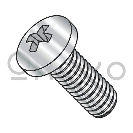 10-32X7/8 Phillips Pan Machine Screw Fully Threaded 18-8 Stainless Steel, 2000PK