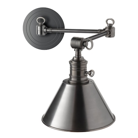 Hudson Valley Lighting Garden City 1 Light Wall Sconce 8 In. Old Bronze, horizontal arm 8322-OB