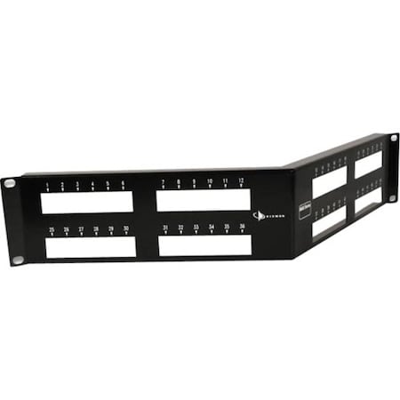 Siemon 48-PORT PANEL UNLOADED, HIGH-DENSITY ANGLED, MAX SERIES, 2 RMU MX-PNLA-48