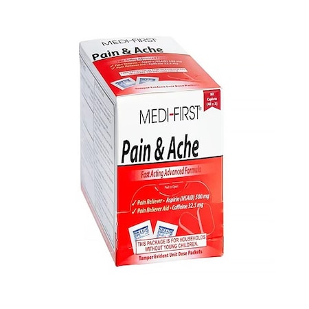 Medi-First Pain & Ache Caplets, 500/32.5mg, 80PK 1430989
