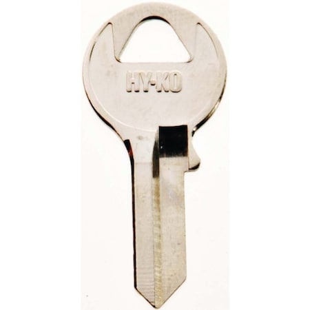 Hy-Ko Key Blank, Brass, Nickel, For: Viro Cabinet, House Locks and Padlocks 11010VR5
