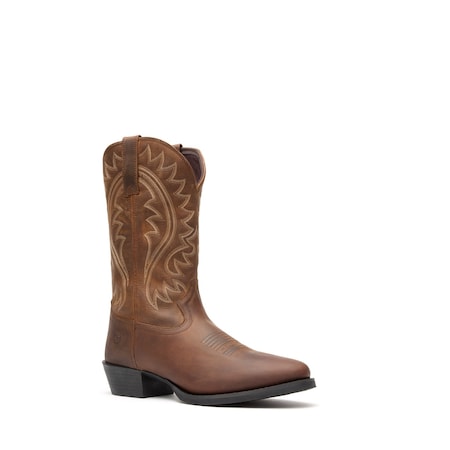 Durango Men's Western Boot, 9.5 W, Leather, 12 in H, Frontier Brown DDB0487