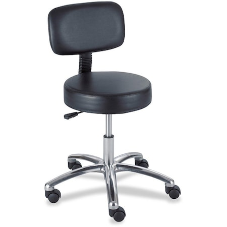 Safco Lab Stool with Back, Pneumatic Lift 3430BL