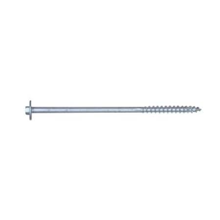 Simpson Strong-Tie Strong-Drive Deck Screw, 8 in L, Serrated Thread, Large Washer Head, Hex Drive, Steel SDWH27800GMB