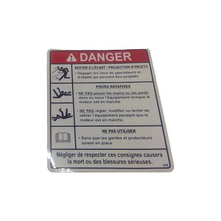 Cnh DECAL DANGER, CNH OEM BER2500810 BER2500810