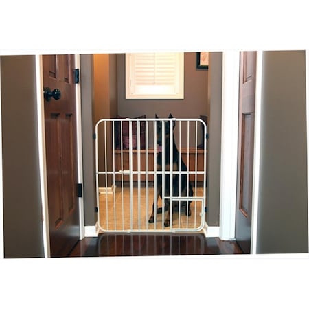 Carlson Extra Tall Expandable Metal Pet Gate- Beige 0632DS