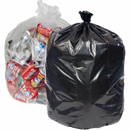 Pitt Plastics 60 gal Trash Can Liners, Standard-Duty, 16 microns, Natural, 200 PK PCRH385816N