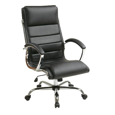 Office Star Products FL Series Executive Chair, Black FL1327C-u6