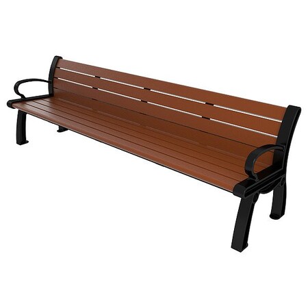 Ultrasite Heritage Outdoor Bench, 96 in L, Brown PB 8BROBFHER