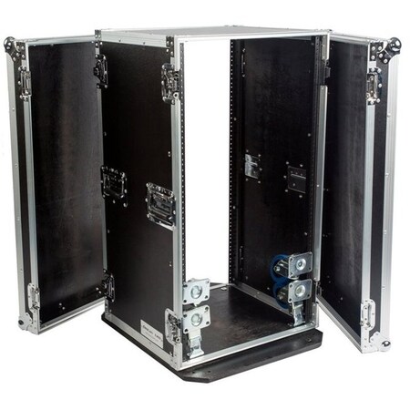 Deejay Led Fly Drive 20u Space Rack DJ Amplifier Case with 18-Inch Body Depth & Wheels TBH20UADWHEELS