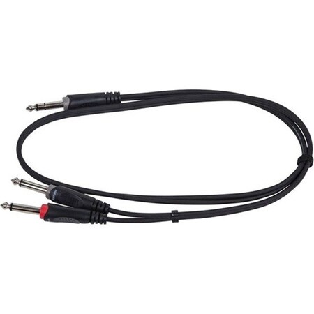 Monoprice 1 Meter (3ft) 1/4inch TRS Male to two 1/4inch TS Male Insert Cable 601051