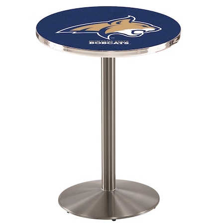 Holland Bar Stool Co 36" Stainless Steel Montana State Pub Table, 36" dia. Top L214S3636MontSt