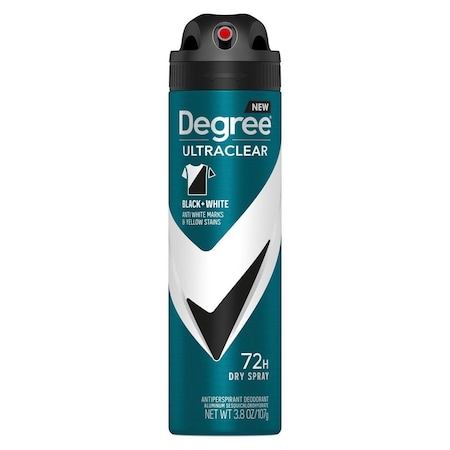 Degree Men Black Plus White Clean and Crisp Antiperspirant Deodorant Dry Spray, 3.8 Ounce, 12PK 68614364