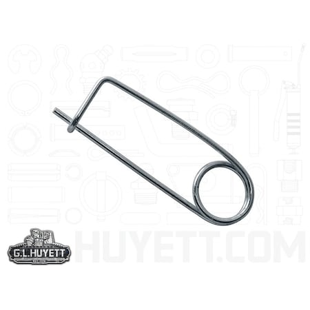 Huyett Safety Pin, Zn Plt Spg Stl, .243 Dia x 8.860 Overall L x 5 Eff L x 2.25 W SFP-243-5000B-H
