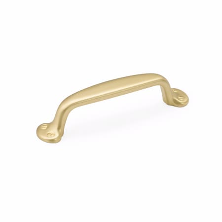 Schaub 4in Center to Center Country Cabinet Pull Satin Brass Finish 742-SB