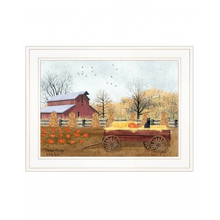 Homeroots Autumn Blessings 1 White Framed Print Wall Art 407304