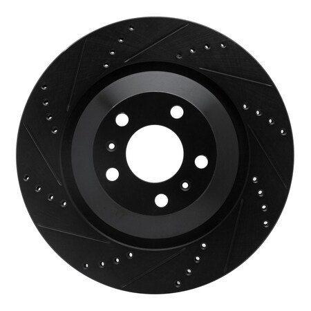 Dynamic Friction Co DFC Brake Rotor - Drilled and Slotted - Black 633-73046L