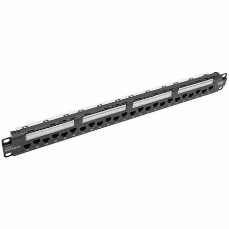 Eaton Tripp Lite Series 24-Port 1U Rack-Mount Cat6a 110 Patch Panel with Cable Management Bar, 110, RJ45 N252-024-6A