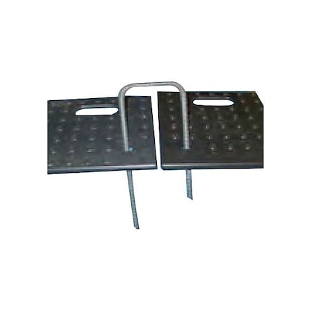 Checkers Ground Protection Mat Connector, Steel U STAKES
