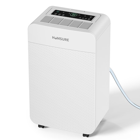 Edendirect 42 pt. 4,000 sq. ft. Dehumidifier in. White with Drain Hose, 1.4 Gal Large Bucket, Child Lock,  ZR-AP20-801EE