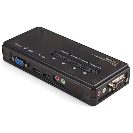 Startech.Com 4 Port USB KVM Switch w/ Audio & Cables SV411KUSB