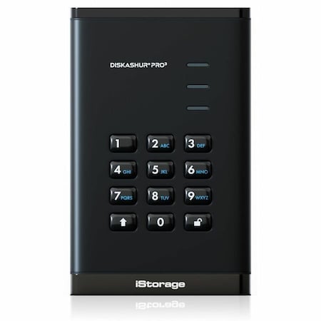 Kanguru ISTORAGE DISKASHUR PRO3 FIPS 140-3 LEVEL 3 (PENDING) SECURE PIN PROTECTED HDD-2T IS-DAP3-256-2000-F