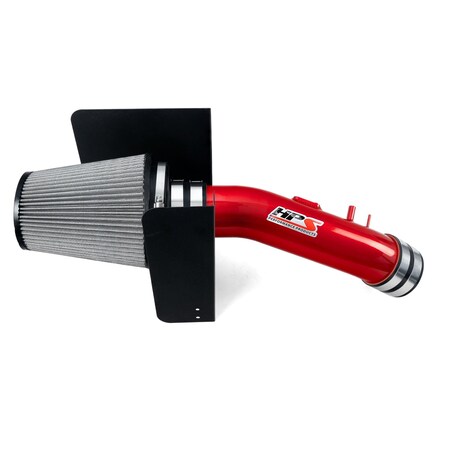 Hps Performance Air Intake Kit with Heat Shield, Red, 827-629R